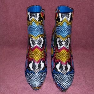 Multicolored Ankle Boots